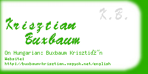 krisztian buxbaum business card